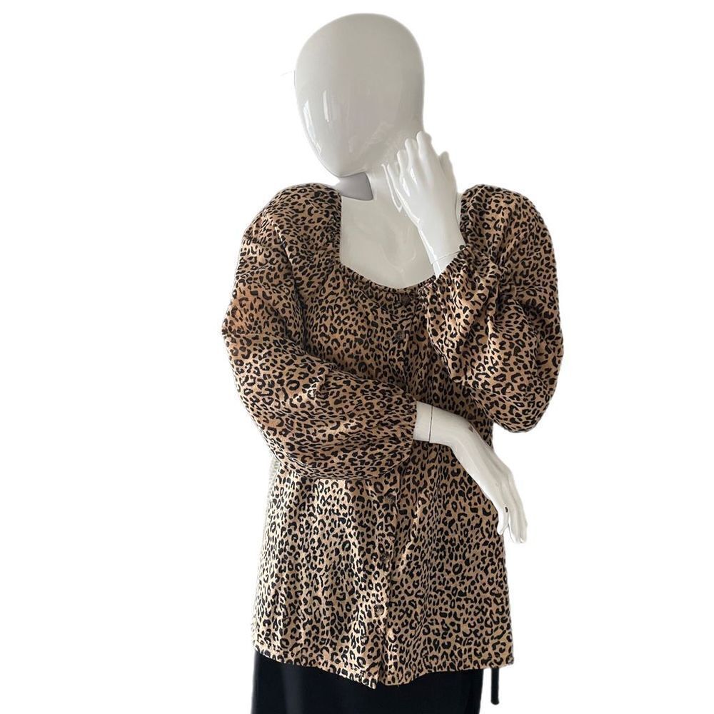 Hayden Los Angeles Cheetah Print Button Down Knit Cardigan